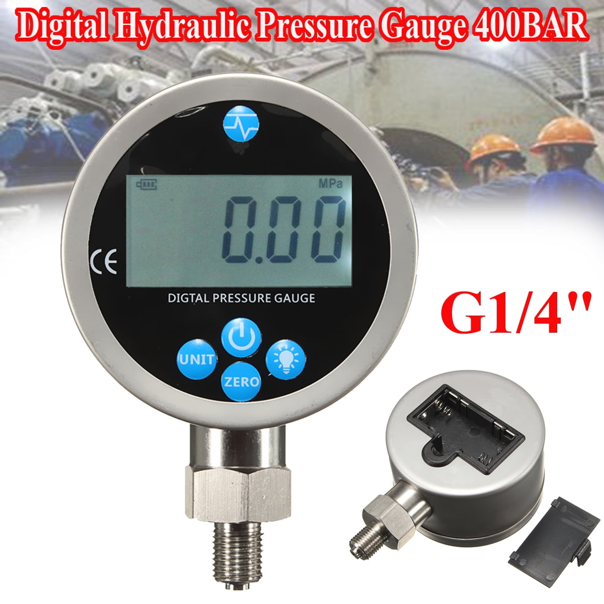 Digital Hydraulic Pressure Gauge 400BAR 040Mpa/10000PSI 700BAR