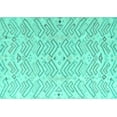 thumbnail image 1 of Ahgly Company Indoor Rectangle Solid Turquoise Blue Modern Area Rugs, 7' x 10', 1 of 4