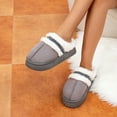 thumbnail image 2 of BERANMEY Thick-Soled Fuzzy Slippers for Women & Men - Cozy Platform House Shoes with Anti-Slip Sole, Warm Plush Lined Indoor Outdoor Short Ankle Slippers, 2 of 7