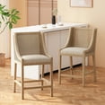 thumbnail image 2 of Christopher Knight Home Cataldo Square Padded High Back Bar Stools, Charcoal (Set of 2), 2 of 5