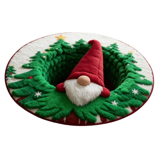 TIELUTT Christmas 3D Rug – Christmas Optical I Llusion Rugs Decorative Rug with Depth Pattern Carpet for Living Room 8x10 Extra Long Blanket for Tall People Comfy Blanket Thin Blanket Throw Throw Max