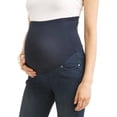thumbnail image 3 of Maternity Oh! Mamma Skinny Jean with Full Panel and Distressing (Available in Plus Sizes), 3 of 5