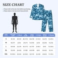 thumbnail image 4 of Balery Blue Tie Dye Pijama para Hombre de Dos Piezas con Manga Larga, Conjunto de Dormir y Descanso Suave con Bolsillos-Large, 4 of 7