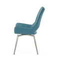 thumbnail image 6 of Global Furniture USA Faux Leather Swivel Dining Chairs in Turquoise (Set of 2), 6 of 6