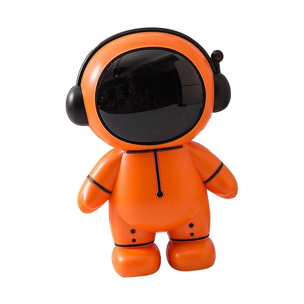 Figura de alcancía, figura de astronauta, escultura, alcancía, adorno, regalo, astronauta Naranja