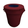 thumbnail image 1 of LA Linen SpandexCover32G_BurgundyX17 LA Linen Extensible Spandex Couvercle de Poubelle 32 Gallons Rond, Bourgogne, 1 of 4