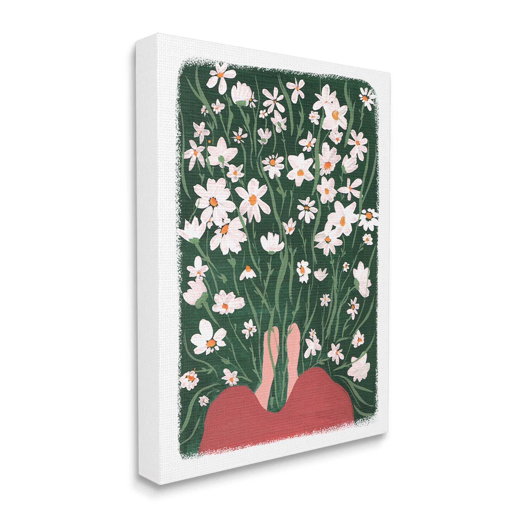 Stupell Industries Standing in Peaceful Flower Meadow Blooming Daisies Painting Painting Gallery Wrapped Canvas Print Wall Art, Design by Birgit Maria Kiennast