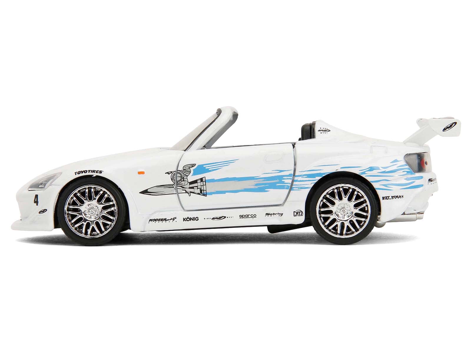 2001 Honda S2000 Convertible White with Graphics 