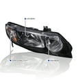 thumbnail image 3 of Spec-D Tuning Black Headlights Compatible with 2006-2011 Honda Civic 4Dr Sedan L+R Pair Head Lights Lamps Assembly, 3 of 6