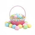 thumbnail image 4 of Panier en bambou imprimé de lapin, rose, 4 of 5