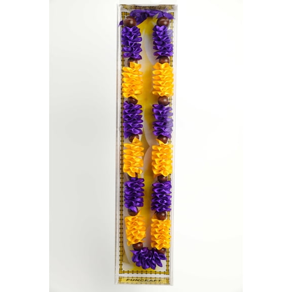 Maxport Corporation Ribbon Lei Purple/lt Gold