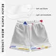 thumbnail image 3 of FORMRS Boys Swim Trunks Quick Dry Mesh Liner Boardshorts Sizes XS-XL, Simple Triangles, 3 of 7