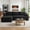 Black, variant on Vanress 96 Inch Modular Sectional Couches for Living Room, Modern Boneless Sofa, Upholstered Deep Seat Cloud Couch, Corduroy Comfy L-Shape Sofas Couches, No Assembly, Black (Left Facing Chaise)