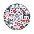 thumbnail image 2 of Multi-Size Car Tire Dust Cover Sunscreen, Corrosion, Dust And Water Keep Spare Tires Clean Nordic Folk Art Christmas Pattern 16 Inch, 2 of 8