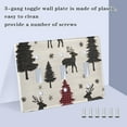 thumbnail image 3 of Yayeee Toggle Light Switch Wall Plate 3-Gang 6.37"x4.48" Decorative Outlet Cover, Christmas Plaid Forest, 3 of 7