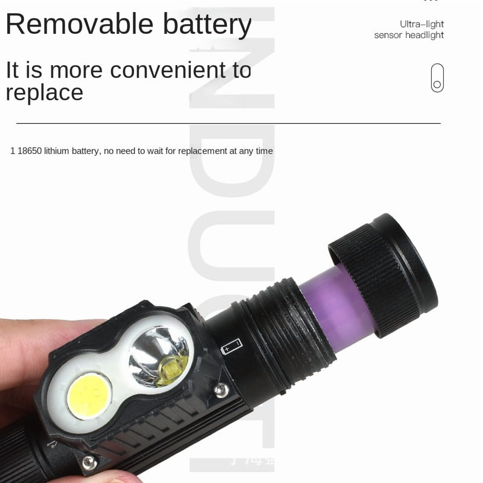 PINSAI 1800 Lumen Rechargeable Mini Flashlight with Magnet - Super Bright EDC Pocket Flashlight for Rescue, Camping