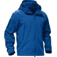 thumbnail image 2 of TACVASEN Mens Quick Dry Jacket Warm Winter Hoodie Soft Shell hooks and loops Coat Blue S, 2 of 7
