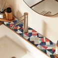 thumbnail image 2 of Yayeee Faucet Mat for Kitchen Sink 14.7" Diatomite Long Splash Guard Pad, Geometric Pattern, 2 Pack, 2 of 7