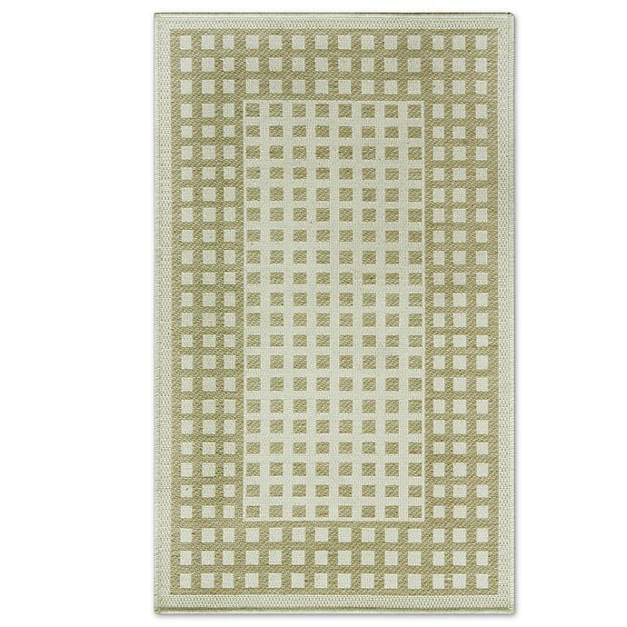 46 x 28 46 x 28 Bacova Guild 03032 Textured Stripes Brown Skid Resistant Natural Woven Accent Rug