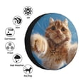 thumbnail image 4 of Pofeuu Playful Cat Fisheye View Print Spare Tire Wheel Cover for Car Truck SUV Camper Universal Fit Spare Tire Cover RV Spare Tire Covers-16 inch, 4 of 6