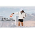thumbnail image 5 of PUWEI Women's Fleece Sherpa Pullover Oversized Half-Zip Sweatshirt Warm Fuzzy Sweater with Pockets, 5 of 7