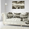 thumbnail image 3 of Designart Aerial View of Ocean Road Black - Seascape Throw Pillow - 12x20, 3 of 5