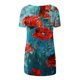 thumbnail image 5 of Camiseta de manga corta para mujer, informal, con cuello en V, flor, pintura suelta, blusa superior Pompotops hkajfhjk469767, 5 of 5