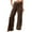 Brown, variant on Women Pants High Waist Wide Leg Pants Drawstring Elastic Trousers Comfy Straight Leg Long Pants With Pockets