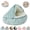 Green, variant on Cozy Cocoon Pet Bed for Dogs and Cats, Covered Cave Pet Bed with Plush Hooded Design, Warm Cozy Nest Bed for All Dogs and Indoor Pets