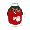 thumbnail image 2 of Dog Christmas Outfit Pet Xmas Sweater 3D Santa Reindeer Christmas Dog Cat Sweaters Costume Winter Warm Medium Dogs Clothes New Year Holiday Puppy Clothing (Red Green,M), 2 of 5