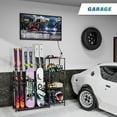 thumbnail image 3 of Ski Storage Rack for Garage, for 4 Pairs of Skis, 3 Pack of Snowboard, Ski Boot, Ski Poles, Goggles, Helmet, Indoor Ski Holder Racks for Home and Garage Storage, 3 of 9