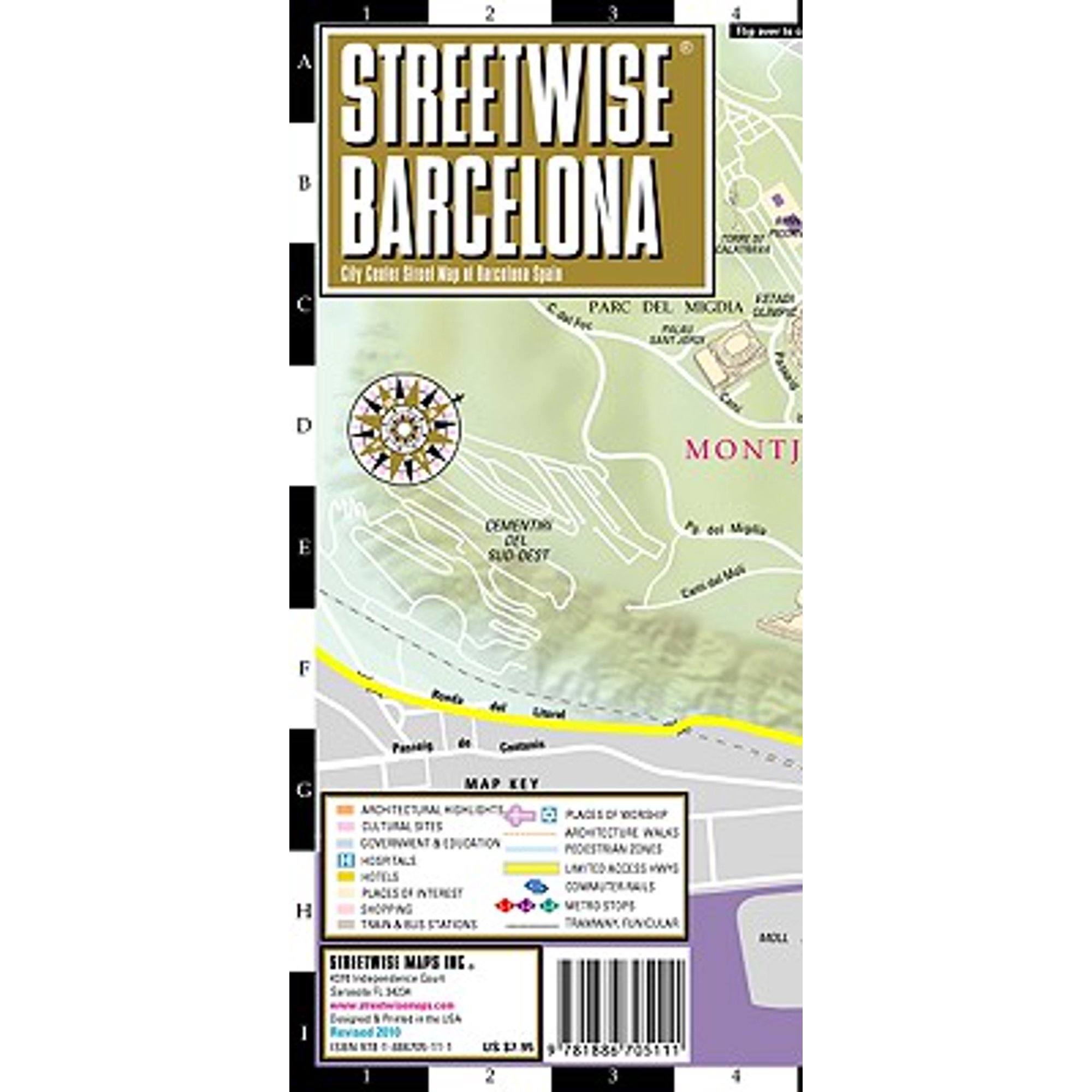Streetwise Barcelona Map - Laminated City Center Street Map of Barcelona, Spain, 9781886705111, 1886705119, Paperback,