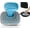 Blue, variant on Cast Iron Scrubber, Cast Iron Cleaner with Pan Scraper, Chainmail Scrubber for Cleaning Dishes, Stock Pots, Pans, Griddles, Grills - Dish Scouring Pad Dishwasher Safe Cleaning Kit, Black