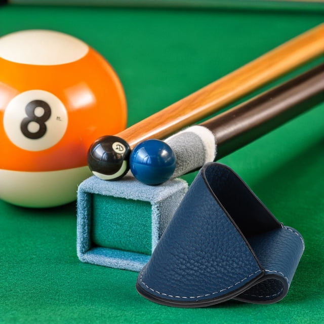 GOOHOCHY Sac de Rangement pour Craie de Snooker en PU Design Portable pour Réglages Professionnels Lot de 1
