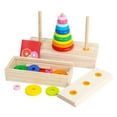 thumbnail image 2 of Juego de Rompecabezas Torre De Madera ANGGREK 10 Anillos Desarrollo Del Cerebro Para niños, 2 of 7