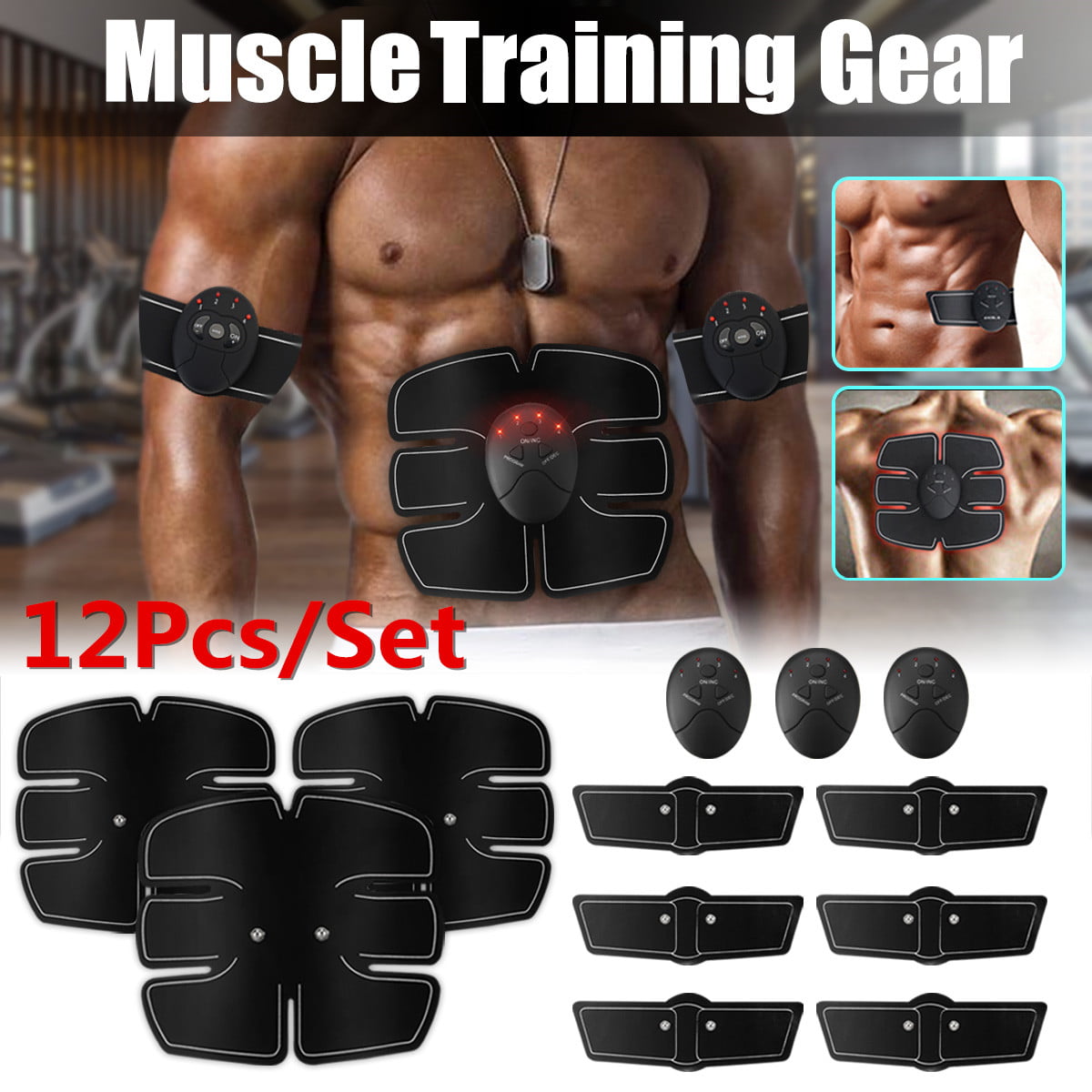 EMS Abdominal ABS Fit Muscle Training Gear Body Home Exercise Shape Fitness Set