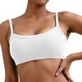 thumbnail image 1 of Hugcurve Wireless Padded Sports Bra Adjustable Square Neck Yoga Workout Top for Women Comfortable Supportive Activewear, 1 of 5