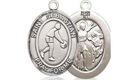 Patron Saint of Athletes/Soldiers 14kt Gold Filled St Sebastian/Martial Arts Pendant with 18 Gold Filled Lite Curb Chain