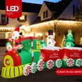 thumbnail image 3 of Decoraciones inflables navideñas Aixuler, tren de Papá Noel de 11 pies, 3 of 7