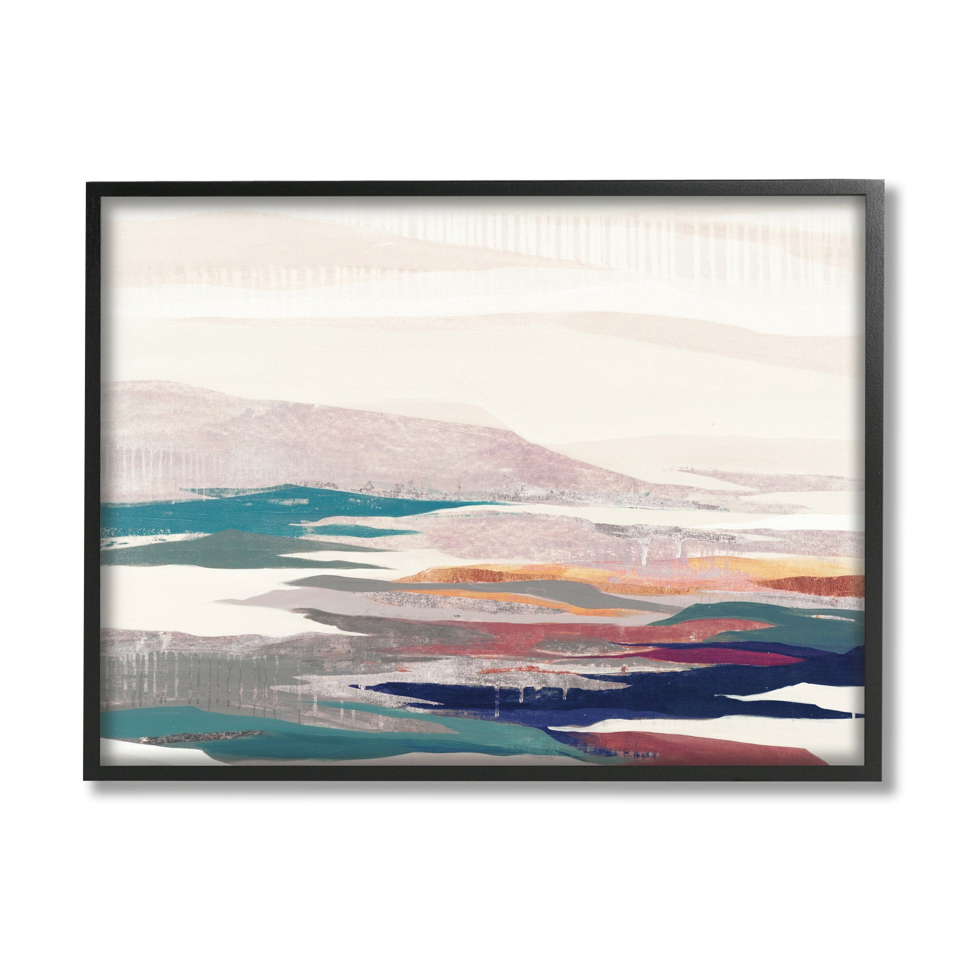 Stupell Industries Abstract Valley Landscape Pastel Pop Hills,16 x 20,Designed by Liz Jardine