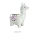 thumbnail image 4 of Matsuzay Macetas con forma de animal: macetas de cerámica duraderas y elegantes para plantas de flores, macetas suculentas, innovadoras Jardín y Patio alpaca blanca, 4 of 6