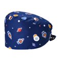 thumbnail image 2 of Gorro exfoliante para enfermeras, accesorios ligeros para uniformes, gorro de trabajo estampado, gorro de enfermería para trabajadores de , SPA, Cohete, 2 of 8