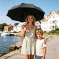thumbnail image 4 of Win s Way Automatic Ring Buckle Umbrella, Windproof Reinforced Folding Umbrella with Carabiner Handle, UPF 50+ Reflective Strip Portable Travel Rain Sun Umbrella, 4 of 4