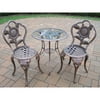Oakland Living Sunflower Cast Aluminum Bistro Set