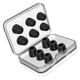 thumbnail image 2 of Esponja de espuma viscoelástica Puntas para los oídos Tapones para los oídos Reemplazo de cojín para auriculares internos, Negro, Espuma viscoelástica 12PCS/Set Vogacara EL3314-02B, 2 of 2
