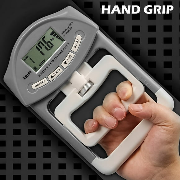 JTWEEN Hand Grip Strength Tester,Digital Dynamometer Power Measure Strength Muscle Tester 90kg/198Ib LCD Display Auto Capturing Power for Testing Training
