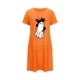 thumbnail image 5 of Camisón corto de talla grande para mujer, camisón de manga corta con estampado de pecho a la moda, camisón para mujer, 5 of 5