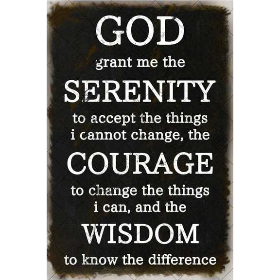 Noete Bible Verse Metal Tin Signs Serenity Prayer 8x12 Inch Inspirational Christian Wall Art, Religious Decor for Home, Office, Gifts for Men & Women