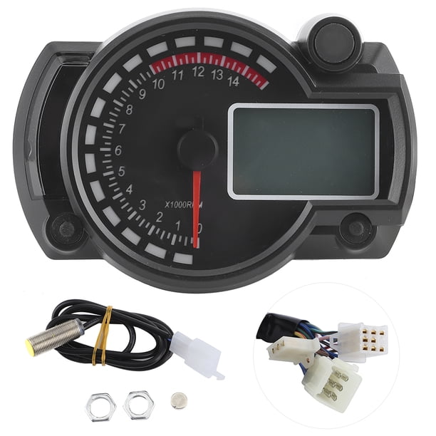 Velocímetro multifunción, tacómetro, odómetro, pantalla LCD de 15000rpm, indicador Universal para motocicleta Jadeshay A