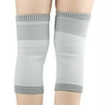 thumbnail image 4 of 1 Pair Knee Braces Compression Sleeves with Fastener Tape Soft Breathable Knee Support Sleeves Leg Warmers-Grey,B, 4 of 8